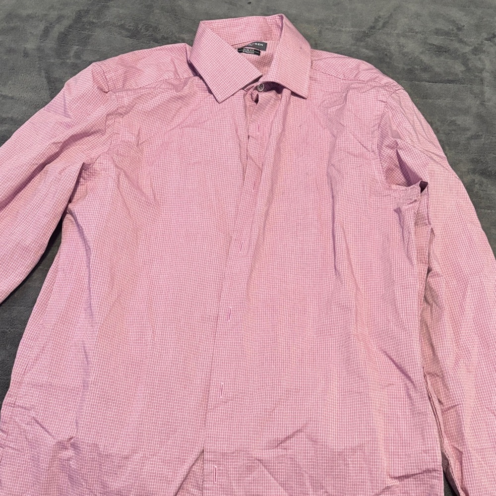 Van Heusen Flex Slim Fit Stretch Shirt in Pink Check